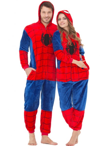 Spiderman Onesie Kostüme Für Erwachsene Schlafanzug Kostüm
