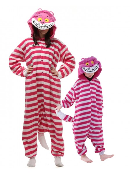 Grinsekatze Kostüm Pyjamas Schlafanzug Tierkostüme für Erwachsene und Kinder
