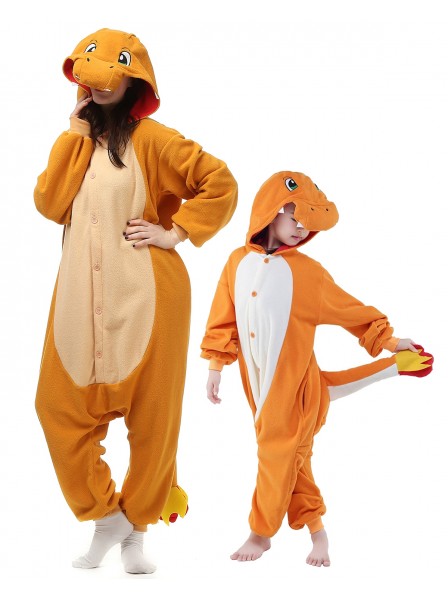 Charmander Kigurumi Onesie Pyjamas Tier Kostüme für Erwachsene und Kinder