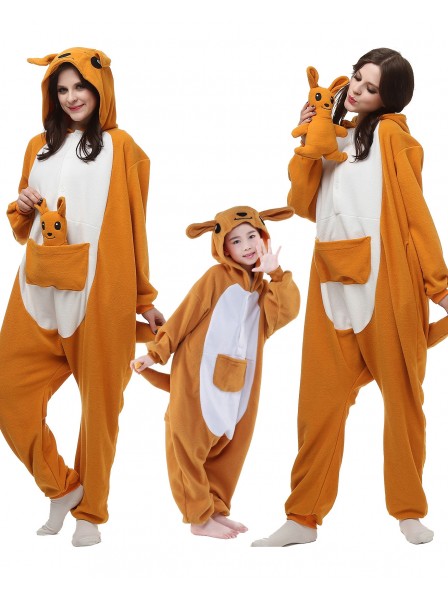 Känguru Kigurumi Unisex Onesie Pyjamas Tier Kostüme für Erwachsene und Kinder