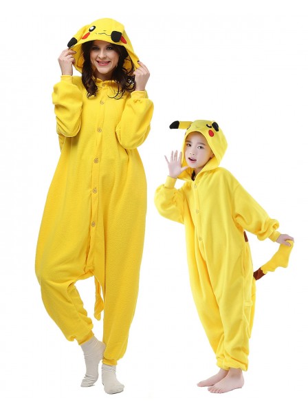 Pikachu Kigurumi Unisex Onesie Pyjamas Tier Kostüme für Erwachsene und Kinder