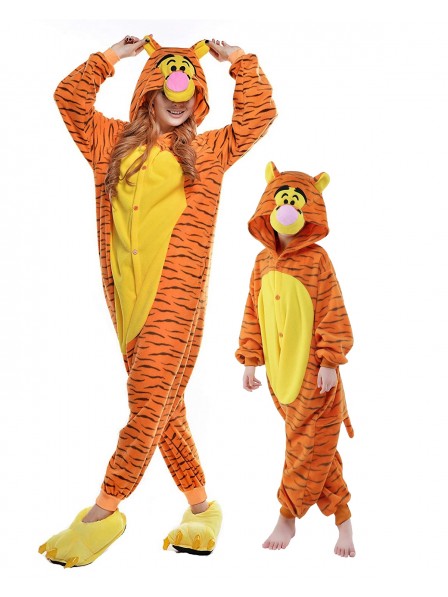 Tigger Kigurumi Onesie Pyjamas Tier Kostüme für Erwachsene und Kinder