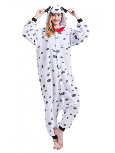 Erwachsenen Dalmatiner Fasching Kostüm Onesie Overall für Cosplay Halloween für Frauen & Männer
