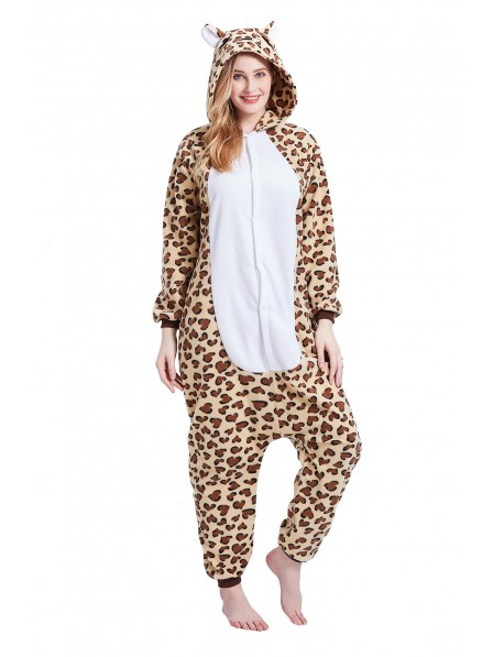 Erwachsenen Leopard Fasching Kostüm Overall für Cosplay Halloween für Frauen & Männer