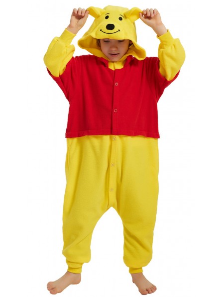 Kinder Winnie Puuh Fasching Kostüm Onesie Schlafanzug Halloween Freizeitkleidung