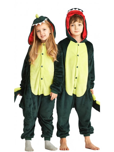 Kinder Dinosaurier Fasching Kostüm Onesie Schlafanzug Halloween Freizeitkleidung