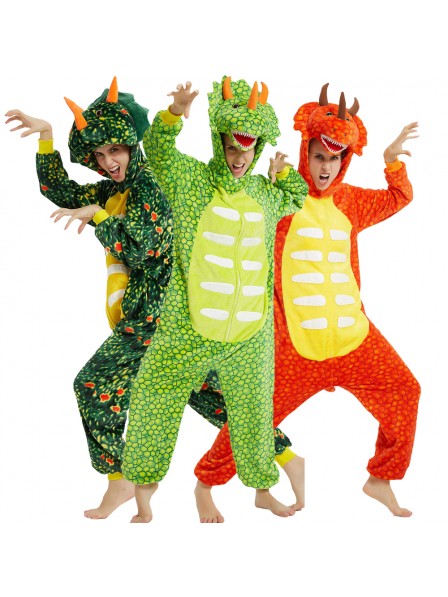 Halloween Triceratops Drachen GruppenFasching Kostüm Onesie Cosplay Party Freizeitkleidung