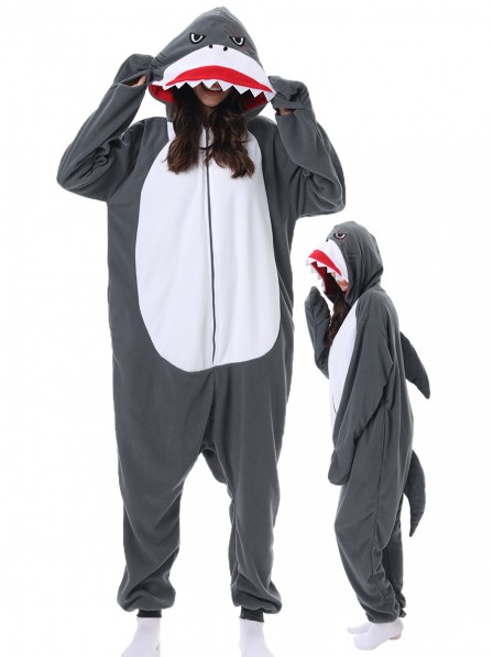 Erwachsenen Hai Fasching Kostüm Overall Jumpsuit Freizeitkleidung Schlafanzug Einfacher Cosplay