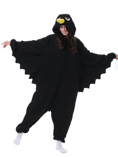 Erwachsenes KrähenFasching Kostüm Onesie Jumpsuit Freizeitkleidung Schlafanzug Einfacher Cosplay