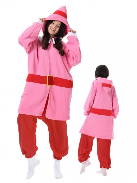 Erwachsenes Weihnachts Jovie Elf Fasching Kostüm Onesie Jumpsuit Freizeitkleidung Schlafanzug Einfacher Cosplay