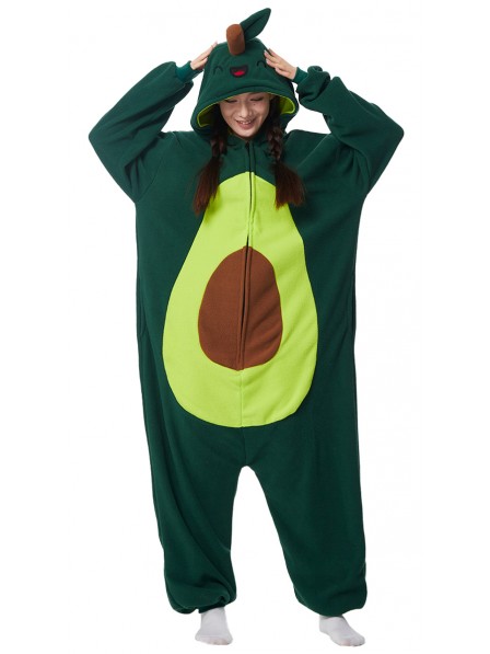 Erwachsenes Avocado Fasching Kostüm Onesie Jumpsuit Freizeitkleidung Schlafanzug Einfacher Cosplay