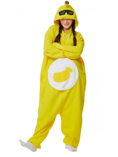 Erwachsenes Bananen Fasching Kostüm Onesie Jumpsuit Freizeitkleidung Schlafanzug Einfacher Cosplay