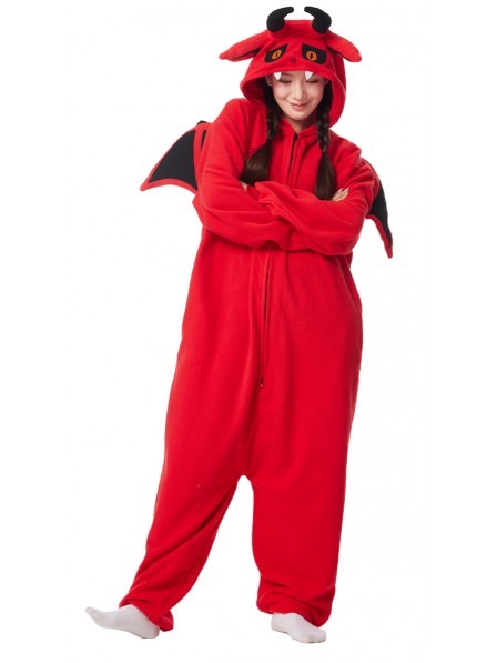 Erwachsenes Dämonen Fasching Kostüm Onesie Jumpsuit Freizeitkleidung Schlafanzug Einfacher Cosplay