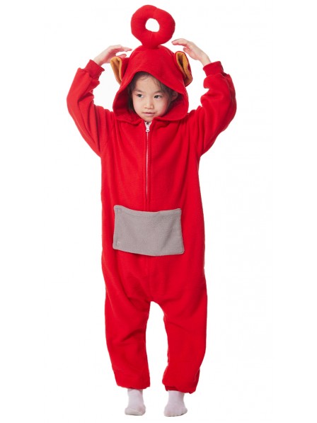 Kinder Teletubbies Po Fasching Kostüm Onesie Jumpsuit Freizeitkleidung Schlafanzug Einfacher Cosplay-Anzug