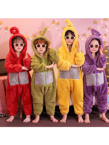 Teletubbies Onesie Pyjamas Laa-Laa Dipsy Tinky-Winky Po Gruppenkostüm für Kleinkinder und Kinder