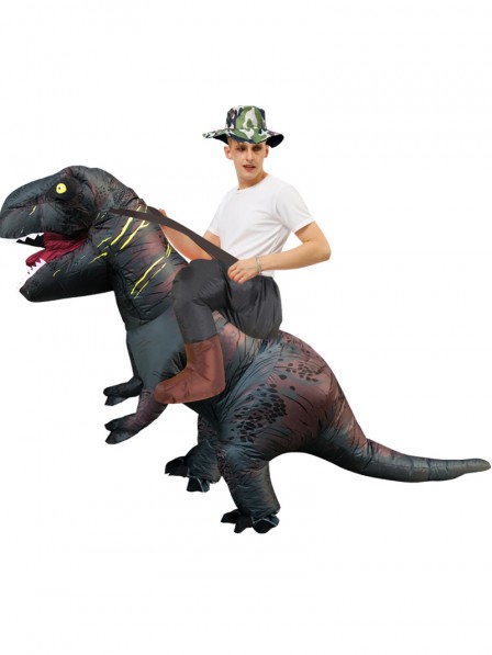 Aufblasbares Dinosaurier Kostüm zum Aufblasen Reiten Trex Halloween Kostüme