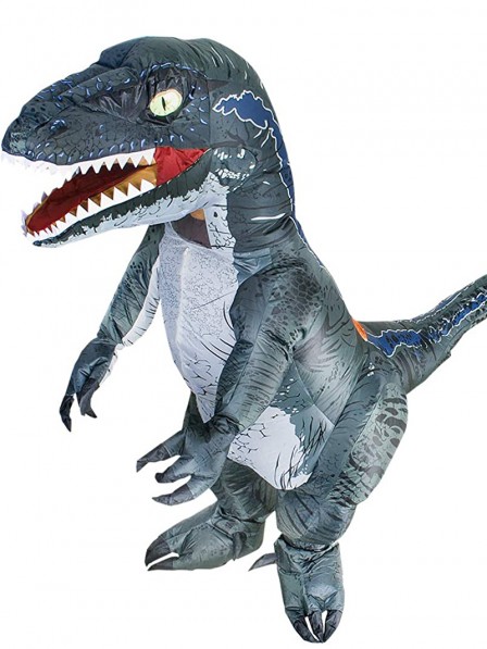 Aufblasbares Dinosaurier Kostüm für Halloween ausgefallene Velociraptor Kostüme
