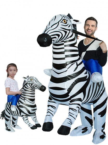 Aufblasbares Zebra Kostüm für Halloween Aufblaskostüme Faschingskostüme