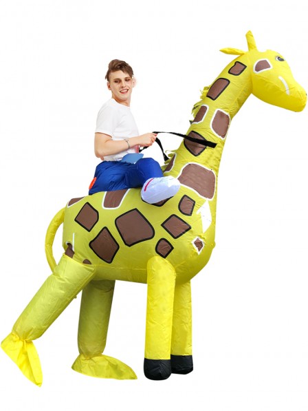 Aufblasbares Giraffen Kostüm für Erwachsene und Kinder Halloween Kostüme zum Aufblasen