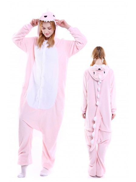 Pink Dinosaurierier Pyjama Onesies Weich Tier Kostüme Für Damen & Herren Schlafanzug Kostüm