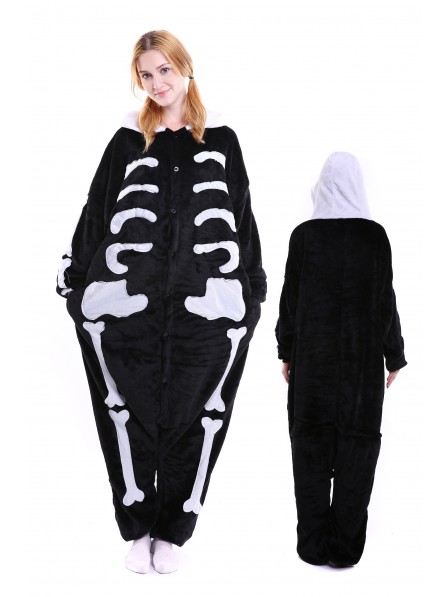 Skelett Pyjama Onesies Weich Tier Kostüme Für Damen & Herren Schlafanzug Kostüm