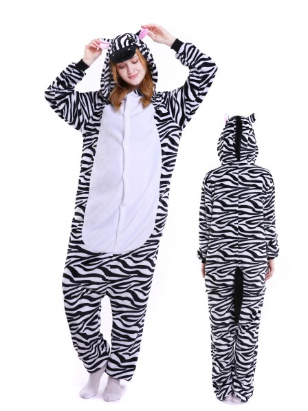 Zebra Pyjama Onesies Weich Tier Kostüme Für Damen & Herren Schlafanzug Kostüm