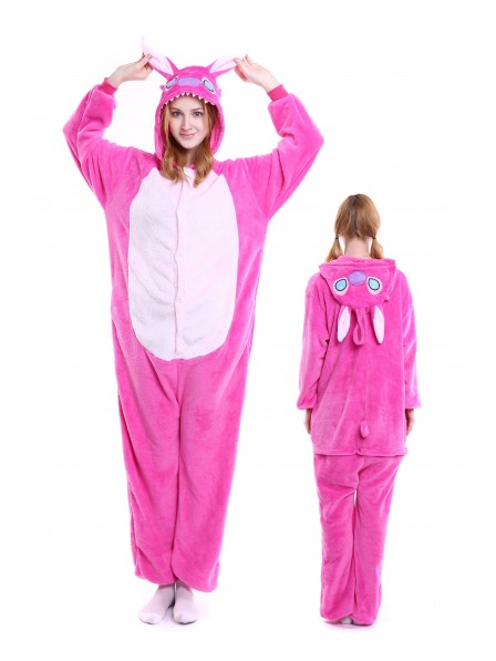 Pink Stitch Pyjama Onesies Weich Tier Kostüme Für Damen & Herren Schlafanzug Kostüm