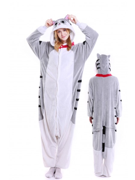 Getigerte Katze Pyjama Onesies Weich Tier Kostüme Für Damen & Herren Schlafanzug Kostüm