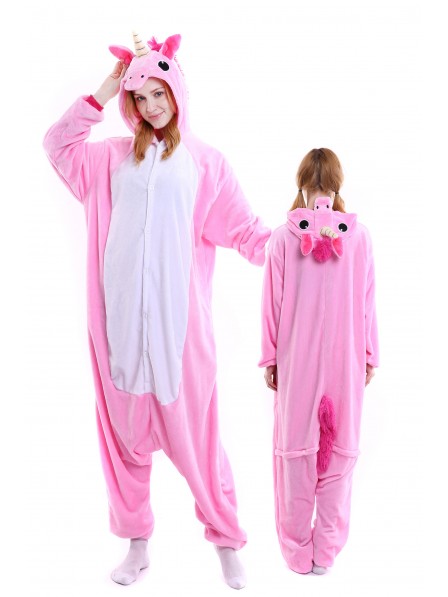 Rosa Einhorn Pyjama Onesies Weich Tier Kostüme Für Damen & Herren Schlafanzug Kostüm