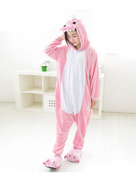 Pink Dinosaurier Pyjama Onesies Weich Tier Kostüme Für Damen & Herren Schlafanzug Kostüm