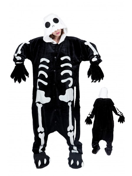 Skelett Pyjama Onesies Weich Tier Kostüme Für Damen & Herren Schlafanzug Kostüm