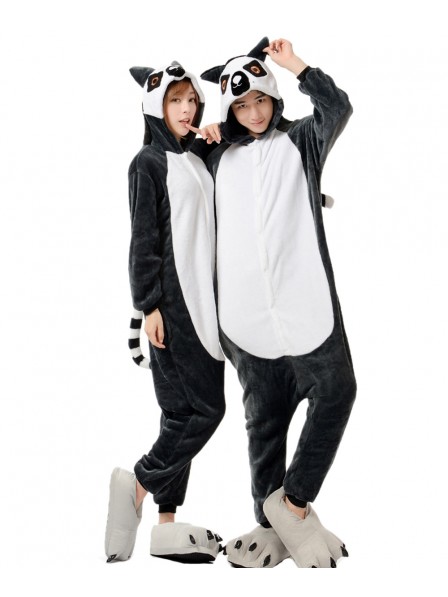 Lemur Pyjama Onesies Weich Tier Kostüme Für Damen & Herren Schlafanzug Kostüm