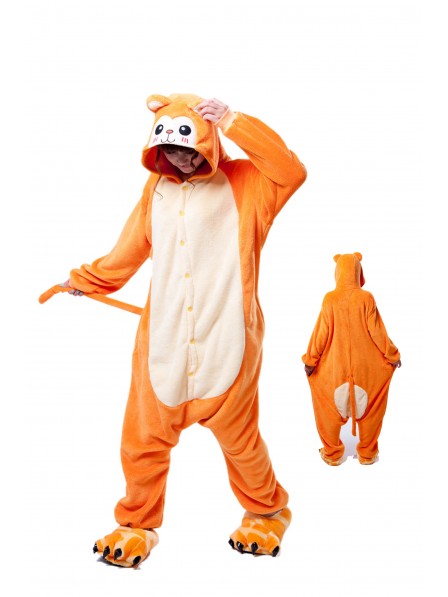 Golden Affe Pyjama Onesies Weich Tier Kostüme Für Damen & Herren Schlafanzug Kostüm