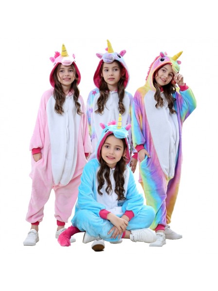 Einhorn Schlafanzug Kostüm Onesie Tierkostüm Für Kinder Pyjama