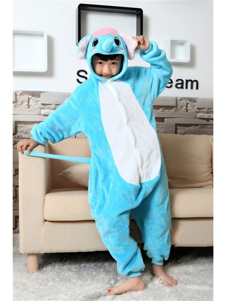 Blauer Elefant Pyjama Onesies Kinder Tier Kostüme Für Jugend Schlafanzug Kostüm
