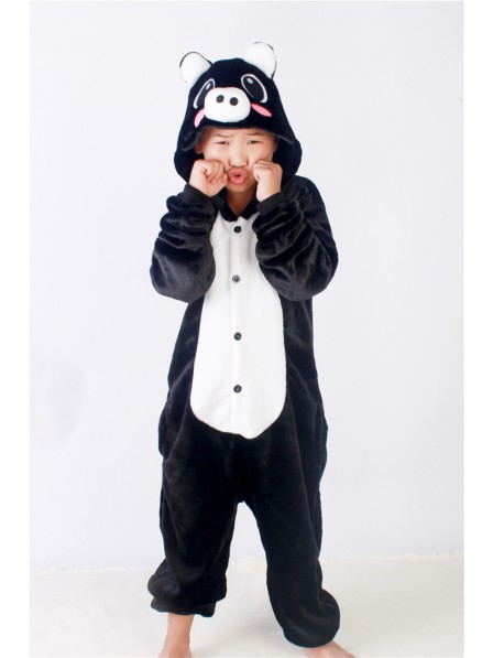 Schwarz Schwein Pyjama Onesies Kinder Tier Kostüme Für Jugend Schlafanzug Kostüm
