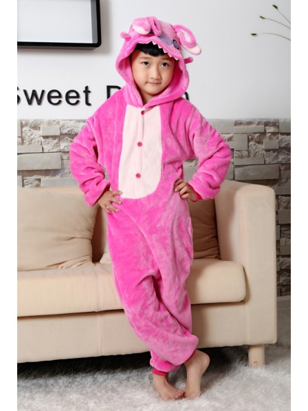 Pink Stitch Pyjama Onesies Kinder Tier Kostüme Für Jugend Schlafanzug Kostüm