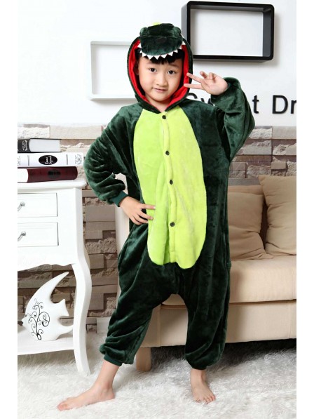 Grüner Dinosaurier Pyjama Onesies Kinder Tier Kostüme Für Jugend Schlafanzug Kostüm