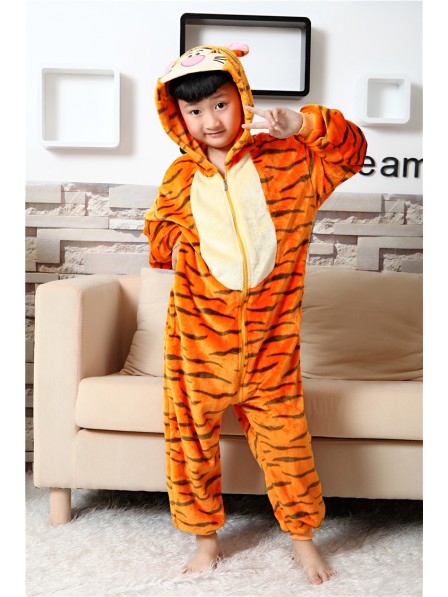 Tigger Pyjama Onesies Kinder Tier Kostüme Für Jugend Schlafanzug Kostüm
