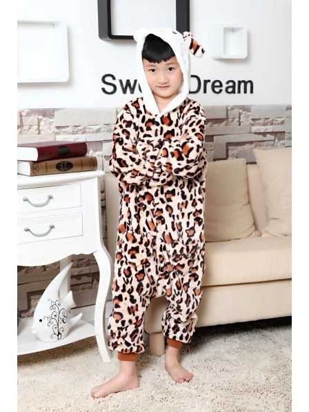 Leopard Kitty Pyjama Onesies Kinder Tier Kostüme Für Jugend Schlafanzug Kostüm