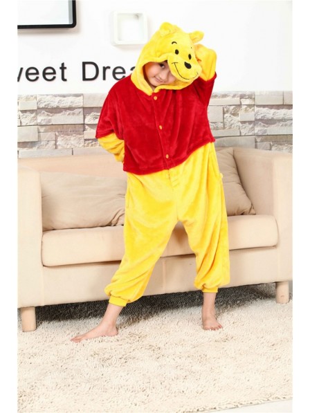 Winnie the Pooh Pyjama Onesies Kinder Tier Kostüme Für Jugend Schlafanzug Kostüm