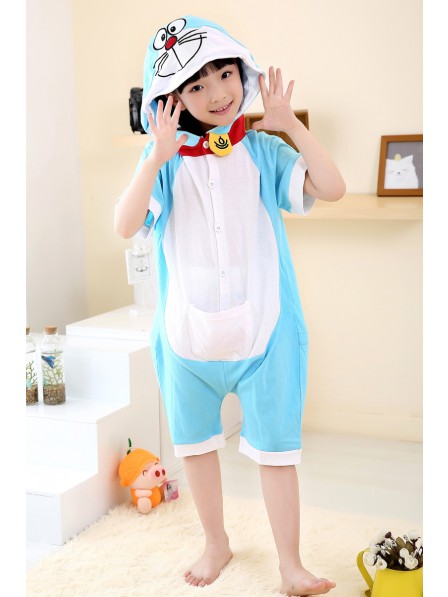 Doraemon Onesie Kids Kigurumi Sommer Kurze Ärmel Tier Kostüme Für Jugend