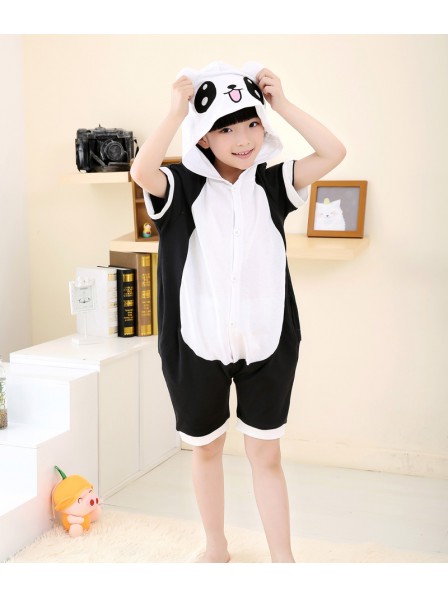 Pandas Onesie Kids Kigurumi Sommer Kurze Ärmel Tier Kostüme Für Jugend