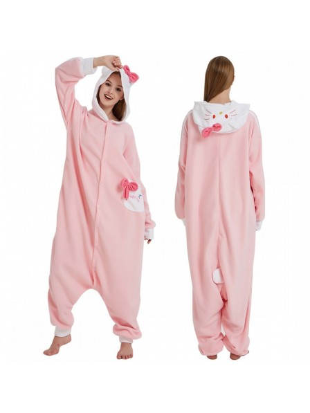 Hello Kitty Pink Pyjama Onesie Tier Schlafanzug Kostüm