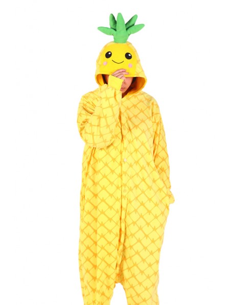 Pineapple Kostüm Onesie Pyjama Halloween Outfit Party Schlafanzug