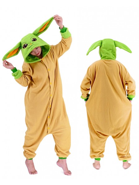 Yoda Kostüm Onesie Pyjama Halloween Outfit Party Schlafanzug