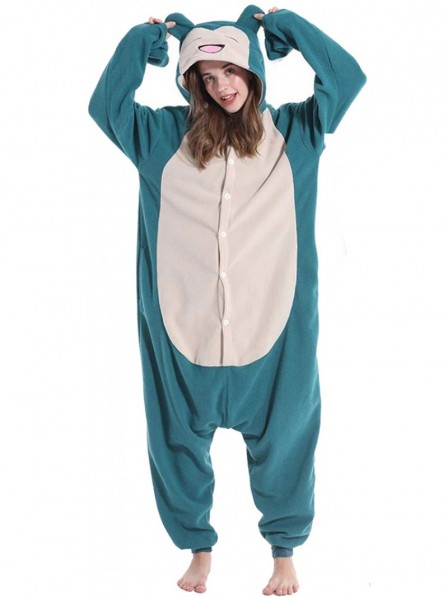 Snorlax Kostüm Onesie Pyjama Halloween Outfit Party Schlafanzug