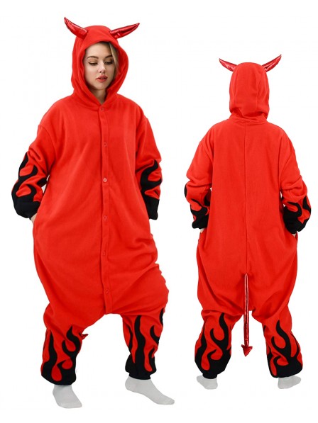Devil Kostüm Onesie Pyjama Halloween Outfit Party Schlafanzug
