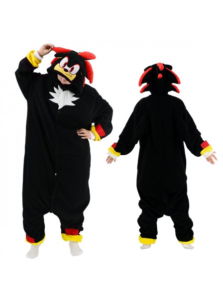 Shadow The Hedgehog Kostüm Onesie Pyjama Halloween Outfit Party Schlafanzug