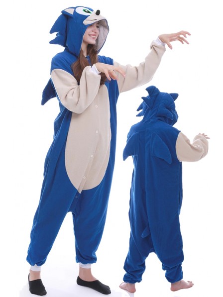 Sonic Onesie Pyjama Kostüm Für Erwachsene Schlafanzug